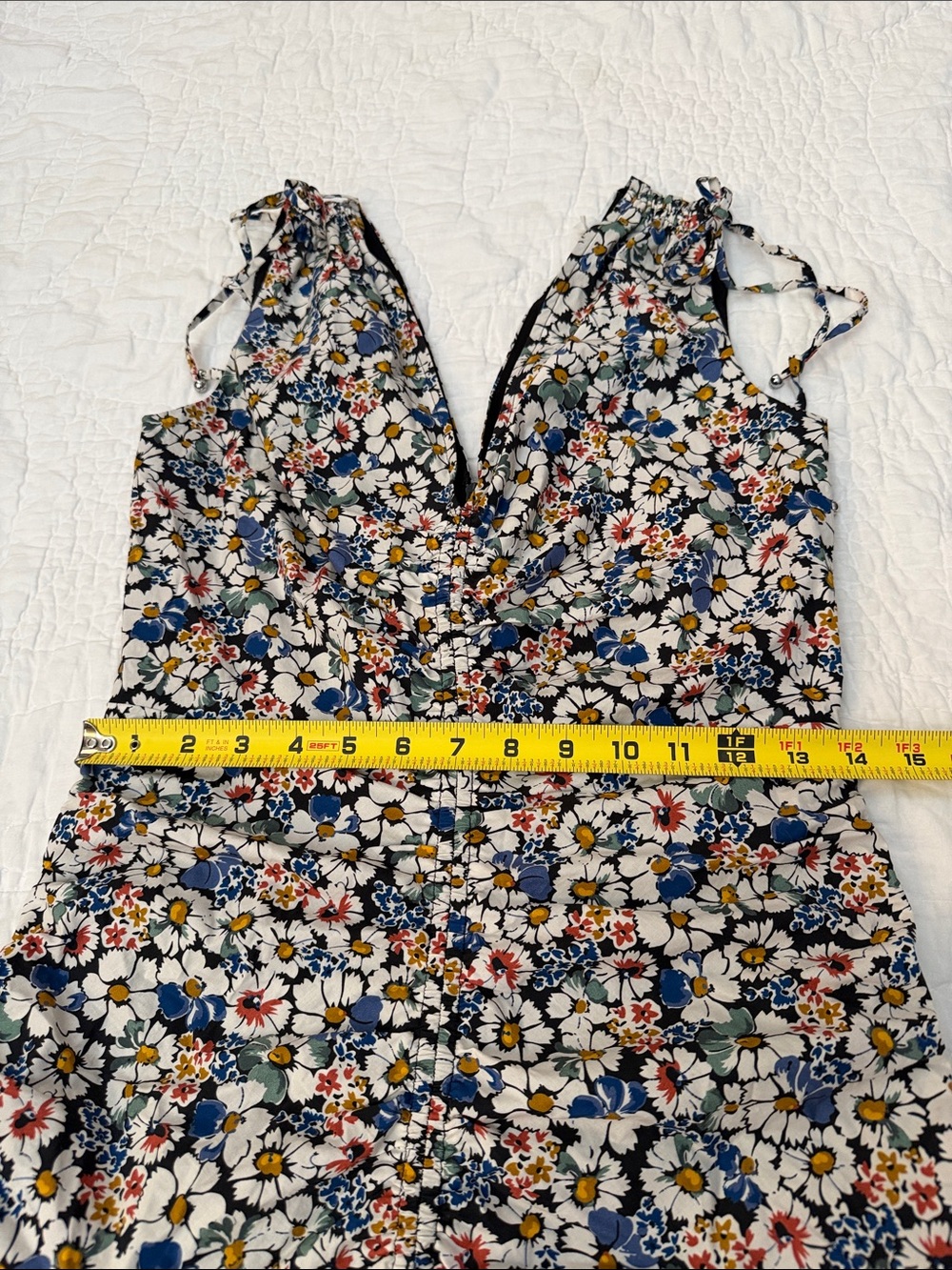Veronica beard Jackson Floral Ruched Mini dress size 2 - Picture 8 of 14